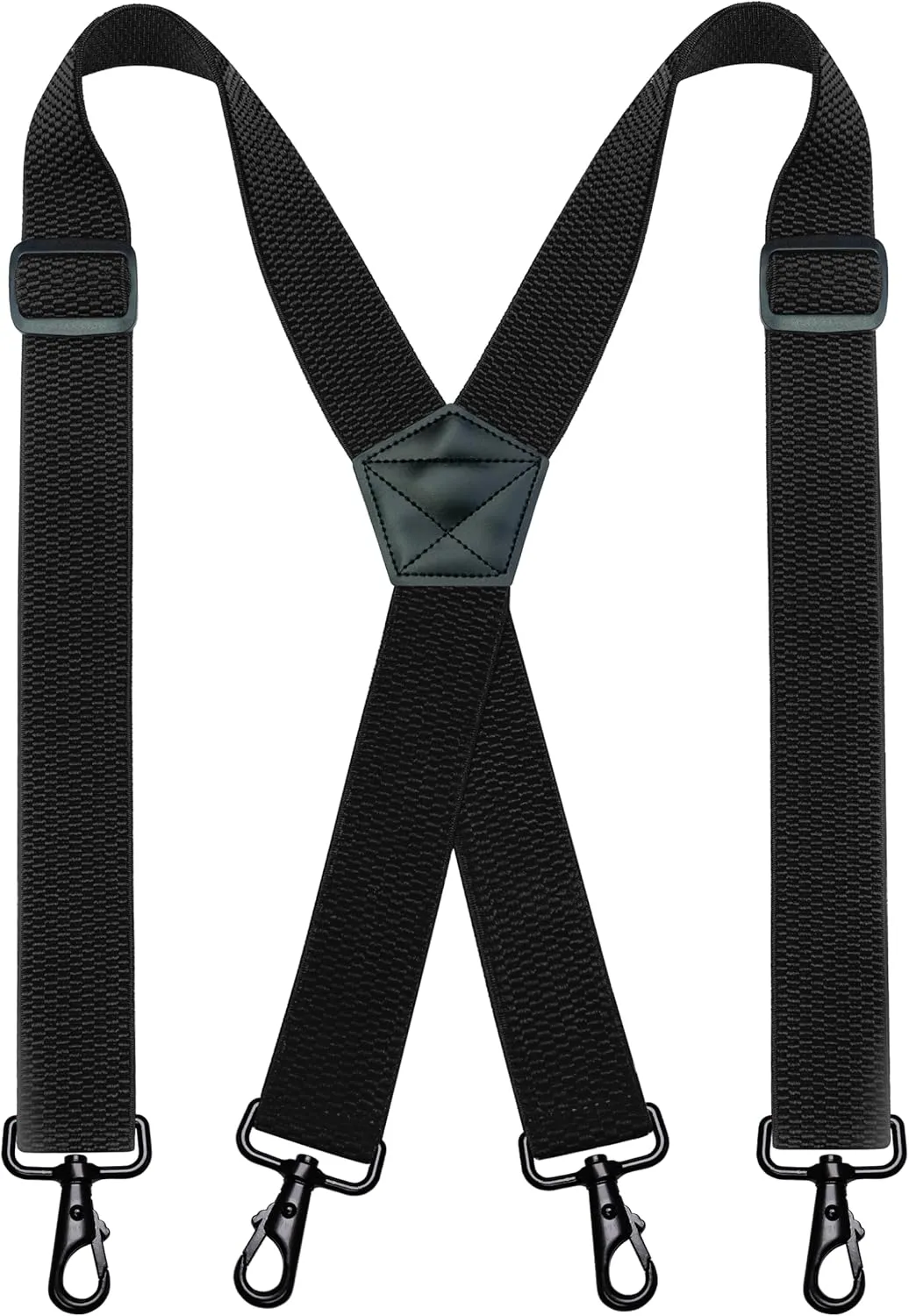 1.48" Wide Heavy Duty Suspender with 4 Swivel Hooks for Jeans Pants