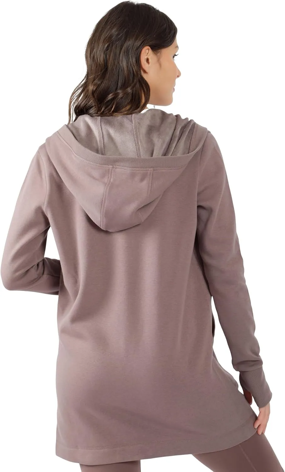 90 Degree By Reflex Heavy Fleece Open Hooded Cardigan