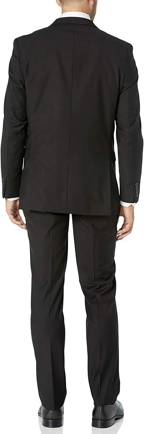 Adam Baker Men's Slim Fit 3-Piece (Jacket, Vets, Trousers) Vested Suit Set - Many Sizes & Colors Available
