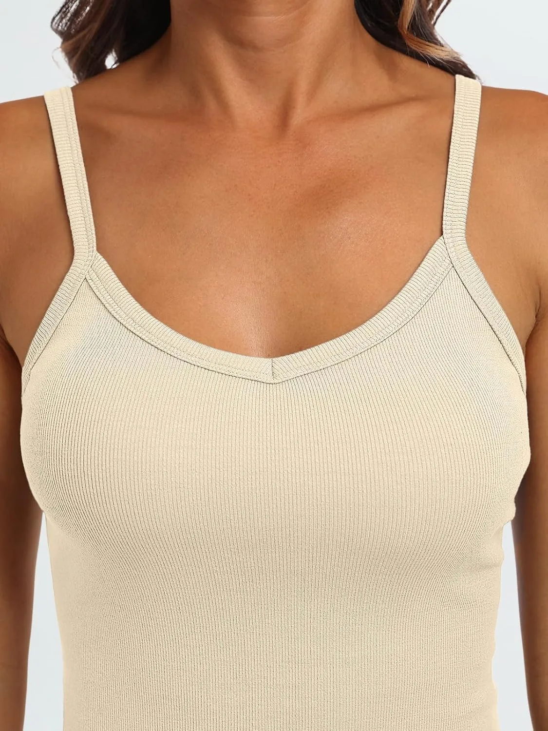 AUTOMET Crop Tank Top Woman Summer V Neck Tube Ribbed Tops Halter Sapghetti Strap Cami Racerback Tees Ladies