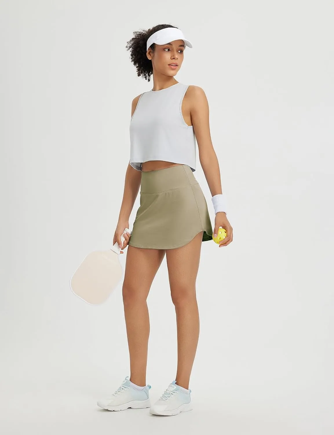 baleaf Womens Tennis Skirt Golf Skorts for Woman High Waisted with Shorts Pockets Athletic Running