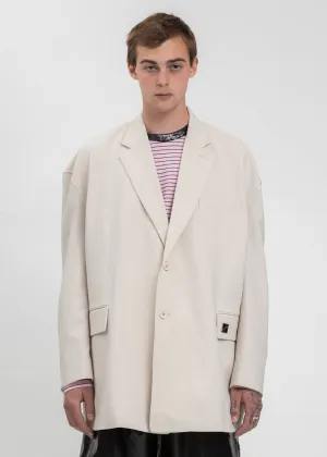 Beige Oversized Single Jacket