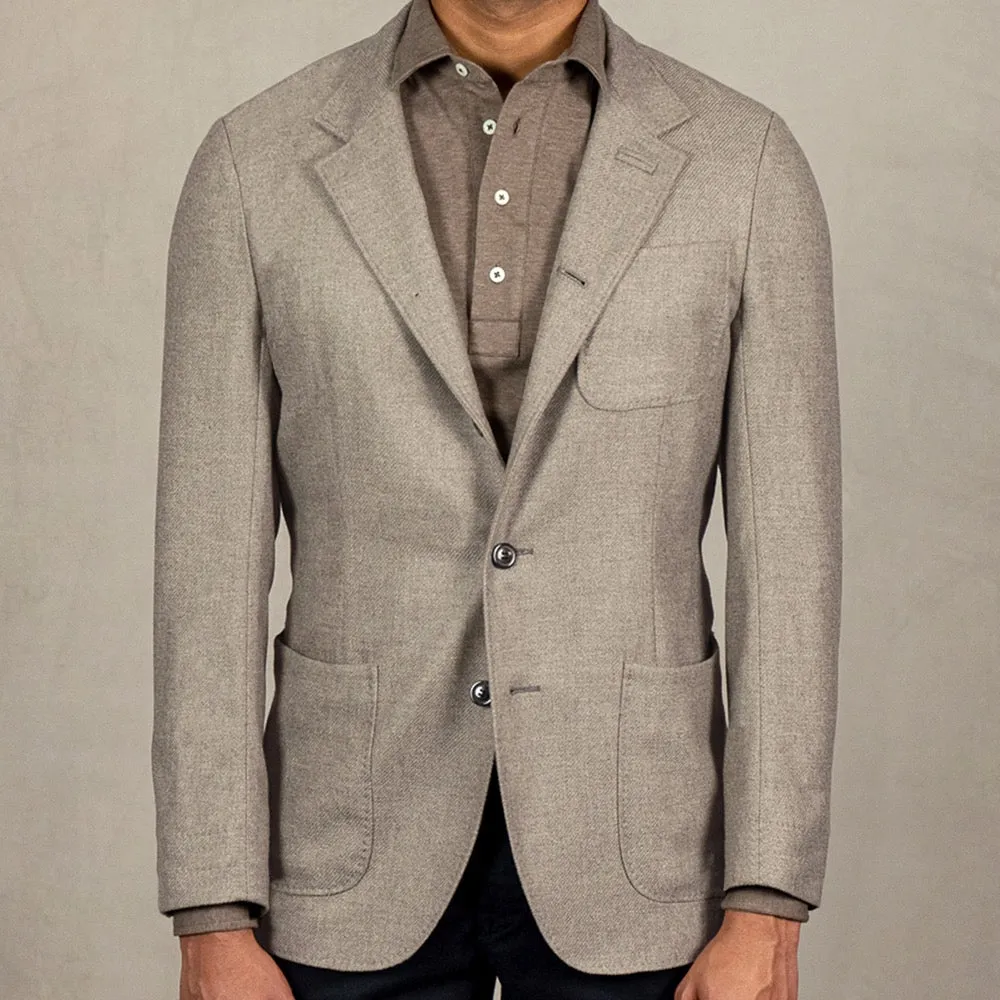 Biscuit Richmond Wool-Cashmere Blazer