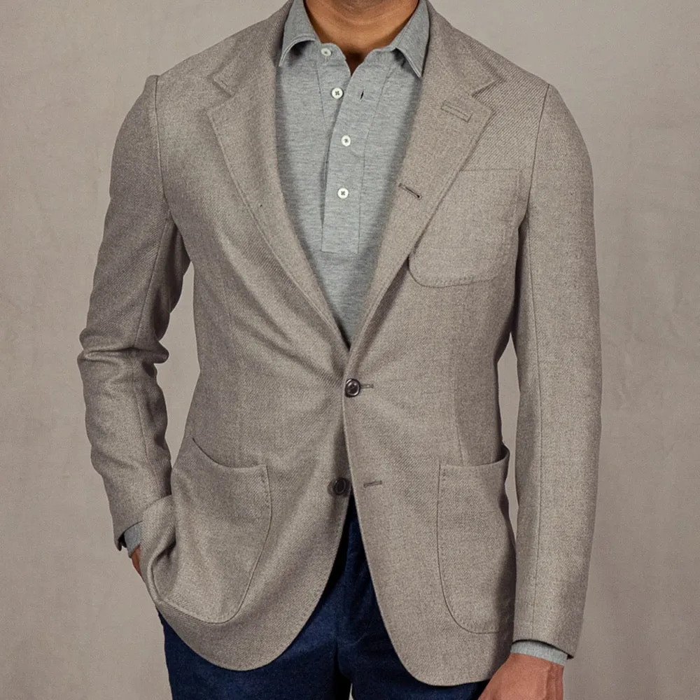 Biscuit Richmond Wool-Cashmere Blazer