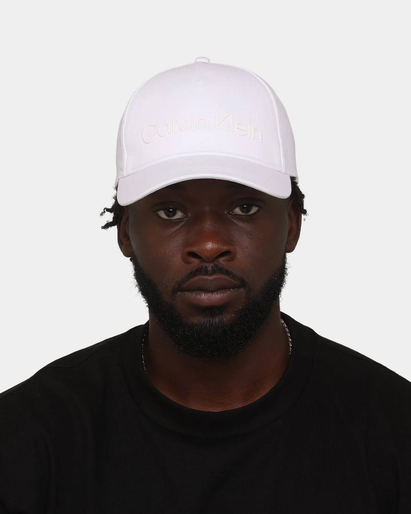 Calvin Klein Technical Logo Baseball Cap Bright White