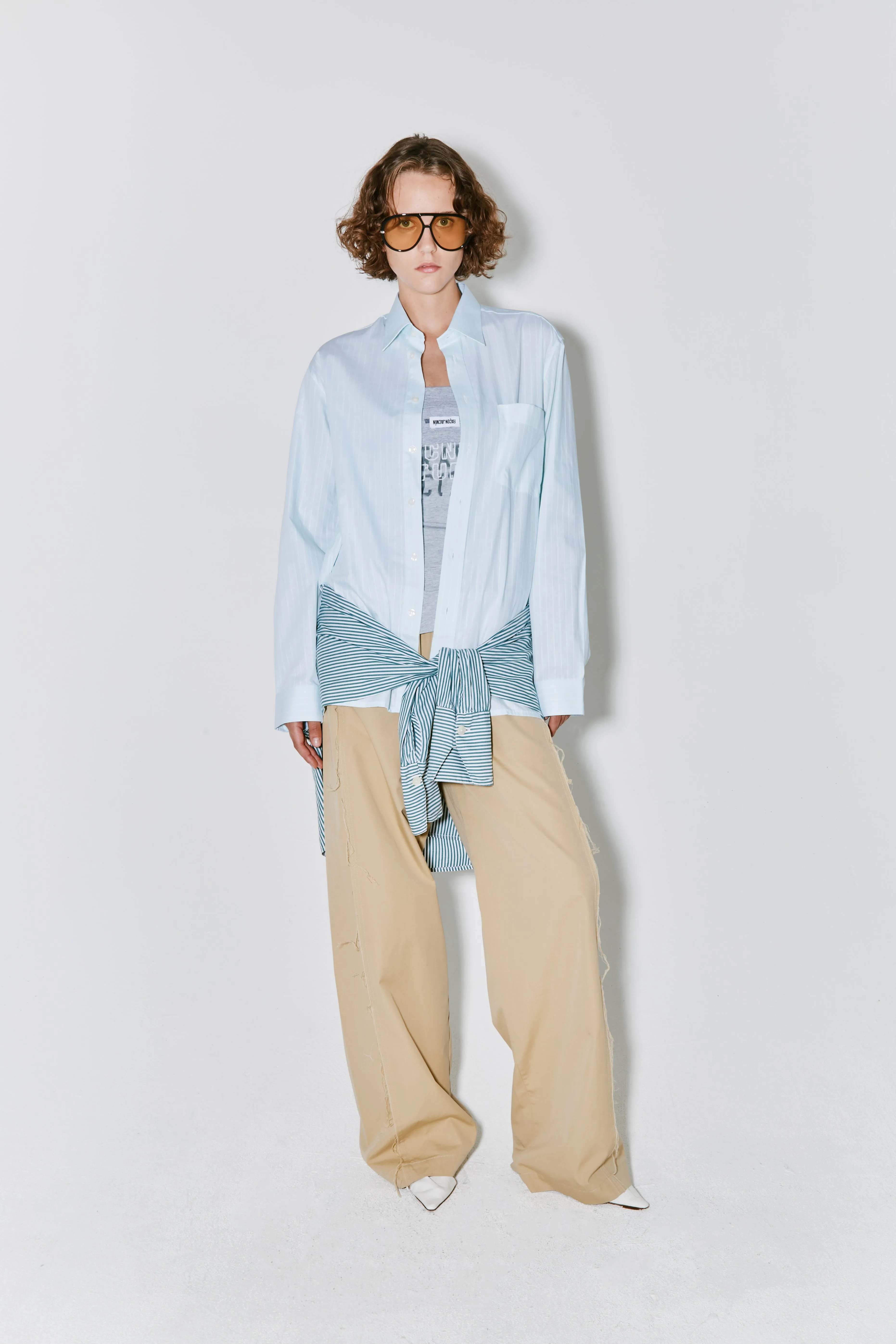 COX shirt stripes grey