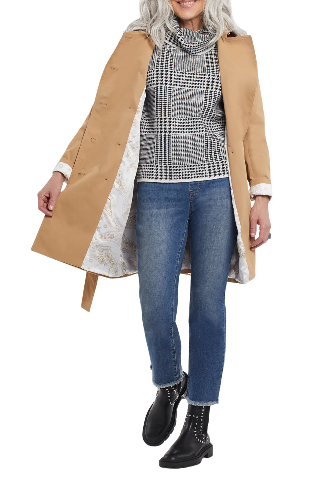 FINAL SALE NEDRA NUTMEG TRENCH COAT - TRIBAL 7532O-4653