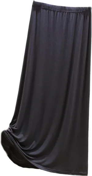 Flowy Maxi Long Skirt for Women Split Front High Waisted Midi Skirts Casual Elastic A Line Skirt Knee Length Skirts