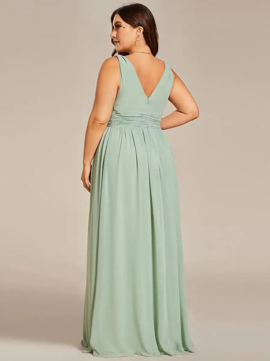 Graceful Plus Size Chiffon Bridesmaid Dress  Perfect A-Line Dress for Weddings