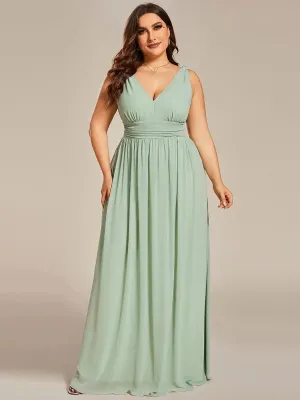 Graceful Plus Size Chiffon Bridesmaid Dress  Perfect A-Line Dress for Weddings