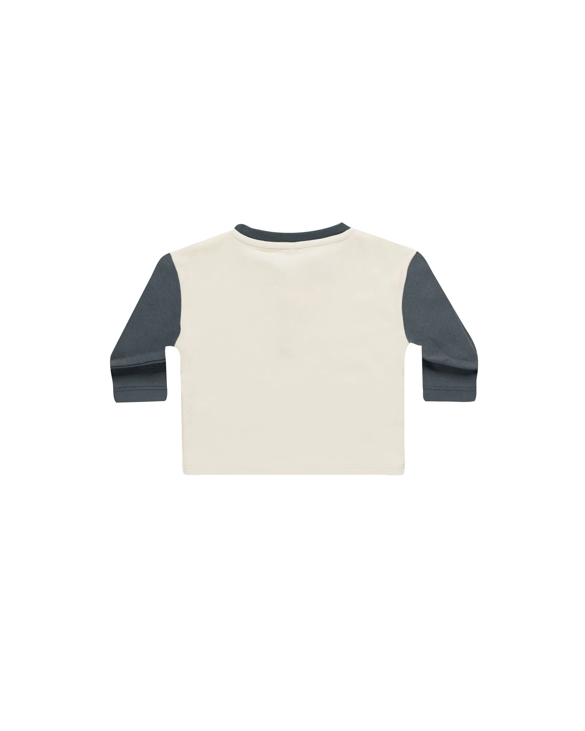Henley Tee in Indigo/Natural