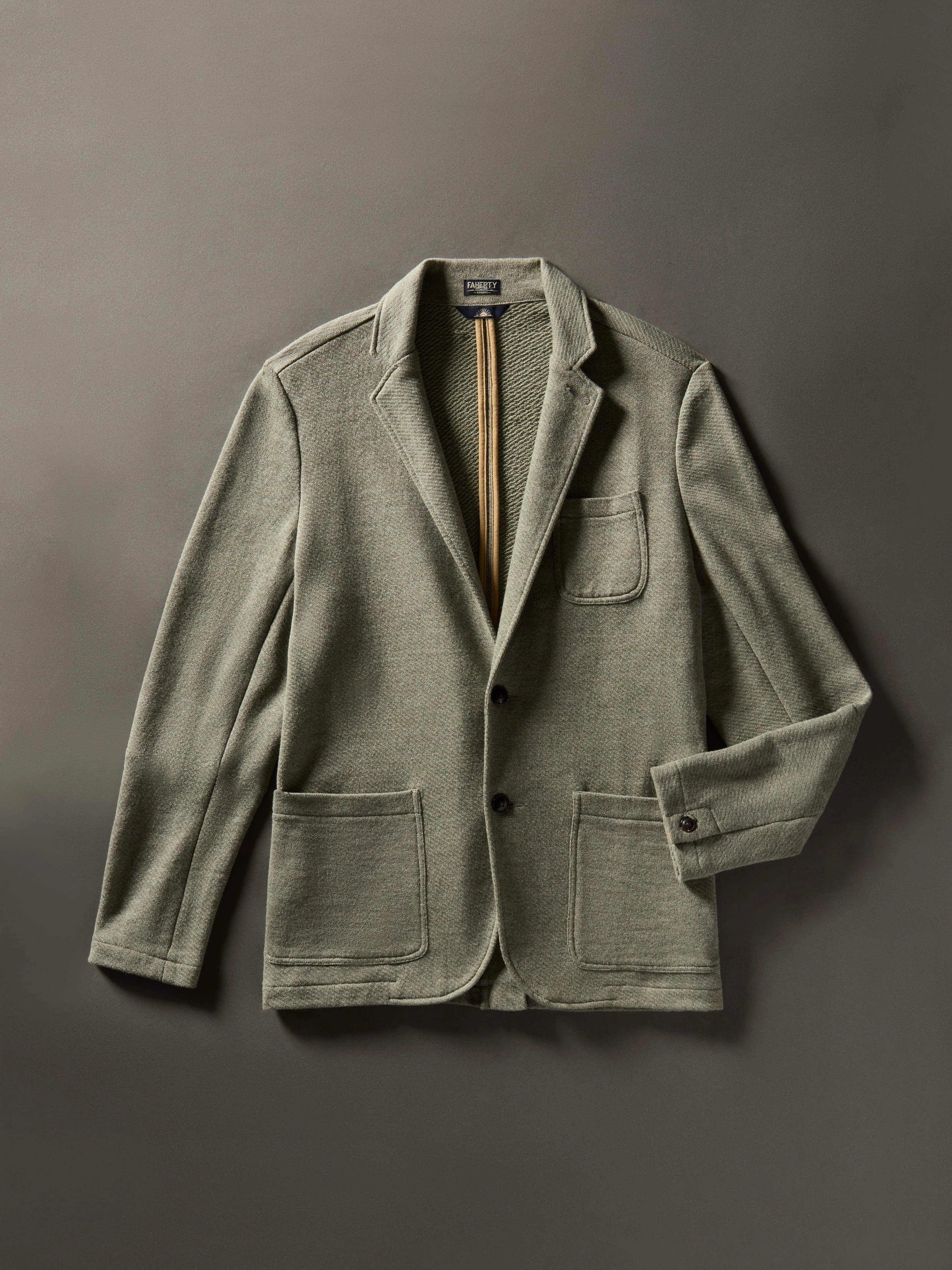 Inlet Knit Blazer (Tall) - Olive Brush Melange