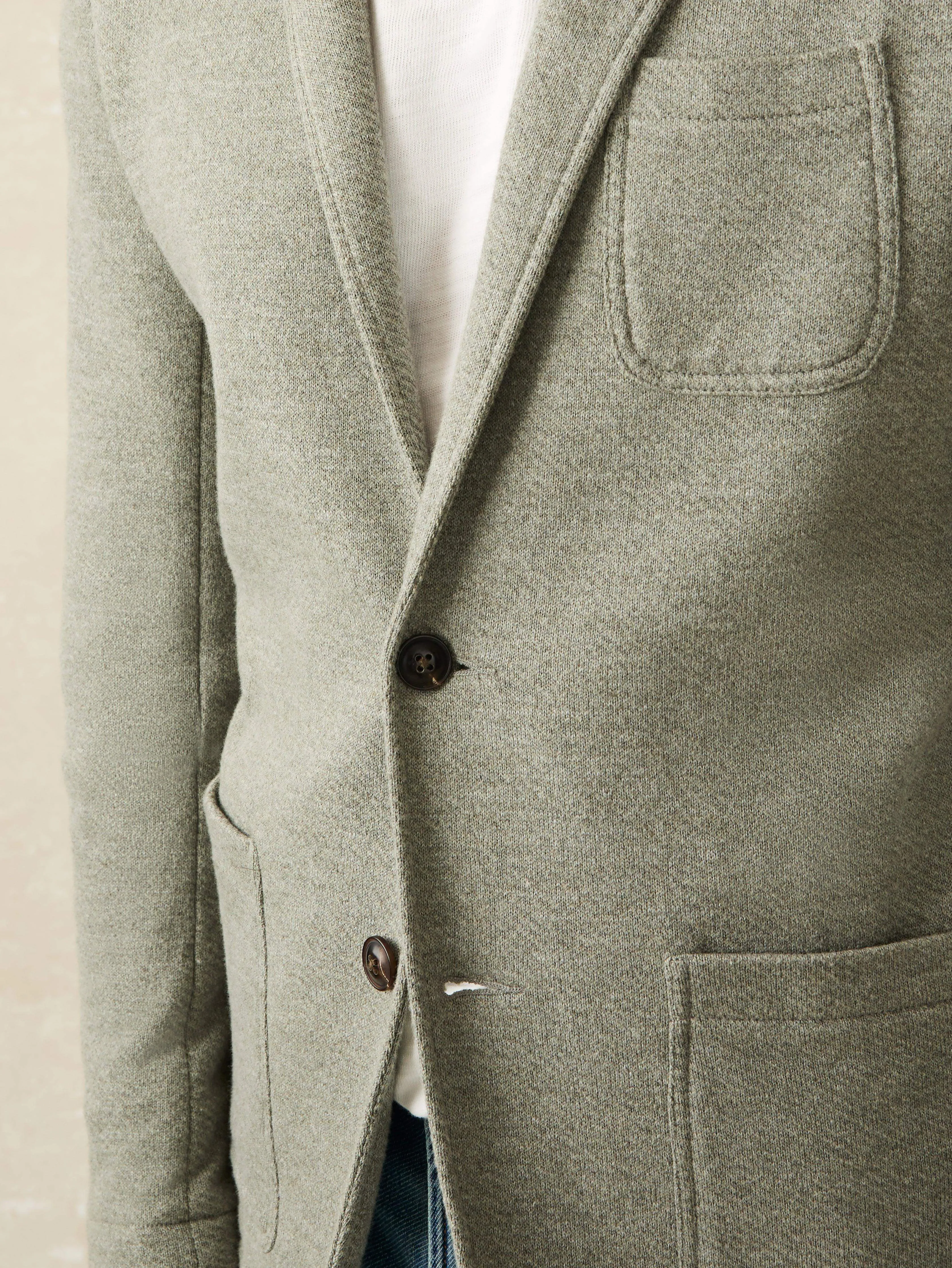 Inlet Knit Blazer (Tall) - Olive Brush Melange