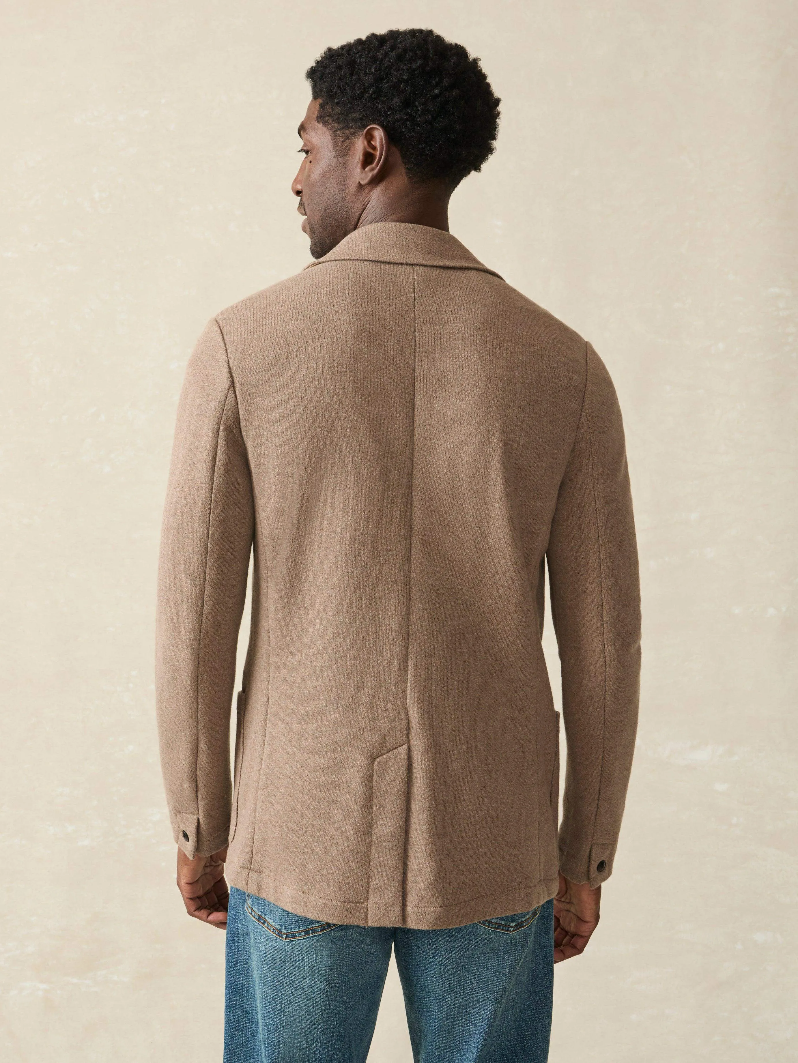 Inlet Knit Blazer - Walnut Melange