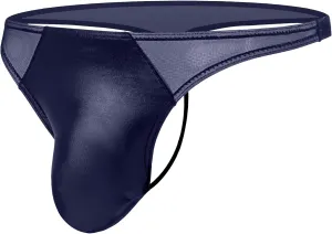JEShifangjiusu Men'S Thong Faux Leather Briefs Bikini Underwear Low Waist G-Strings Naughty Sexy Lingerie Athletic Jockstrap