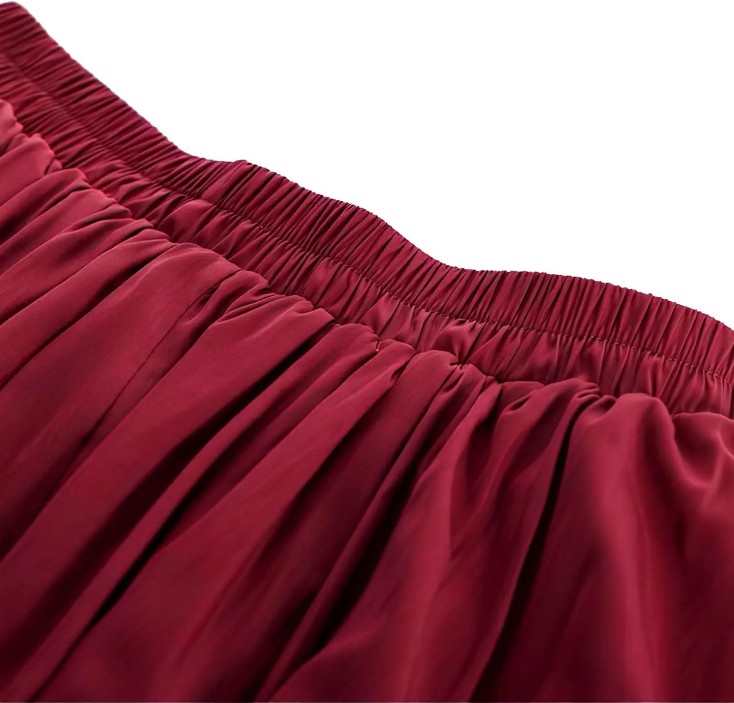Maxi Skirts for Women High Waist Renaissance Double Layered Long Skirt Vintage Pleated Flowy Solid Summer Skirt