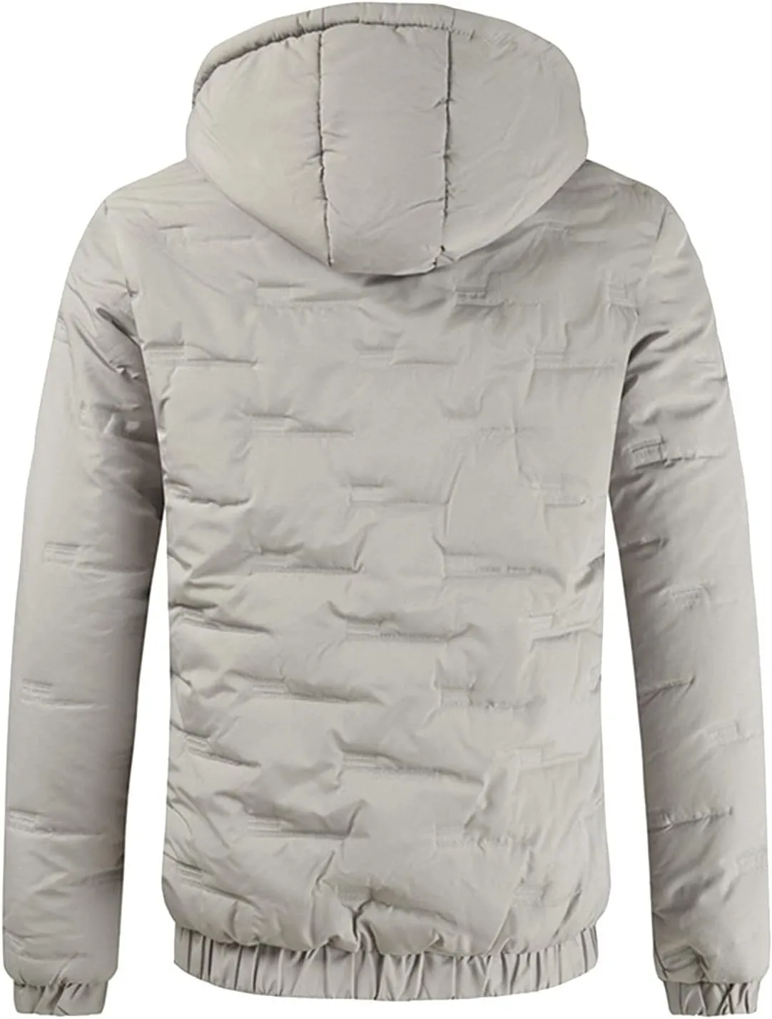 Mens Autumn And Winter Fashion Casual Solid Color Padded Warm Cotton Coat Cotton Padded Long Winter for Men
