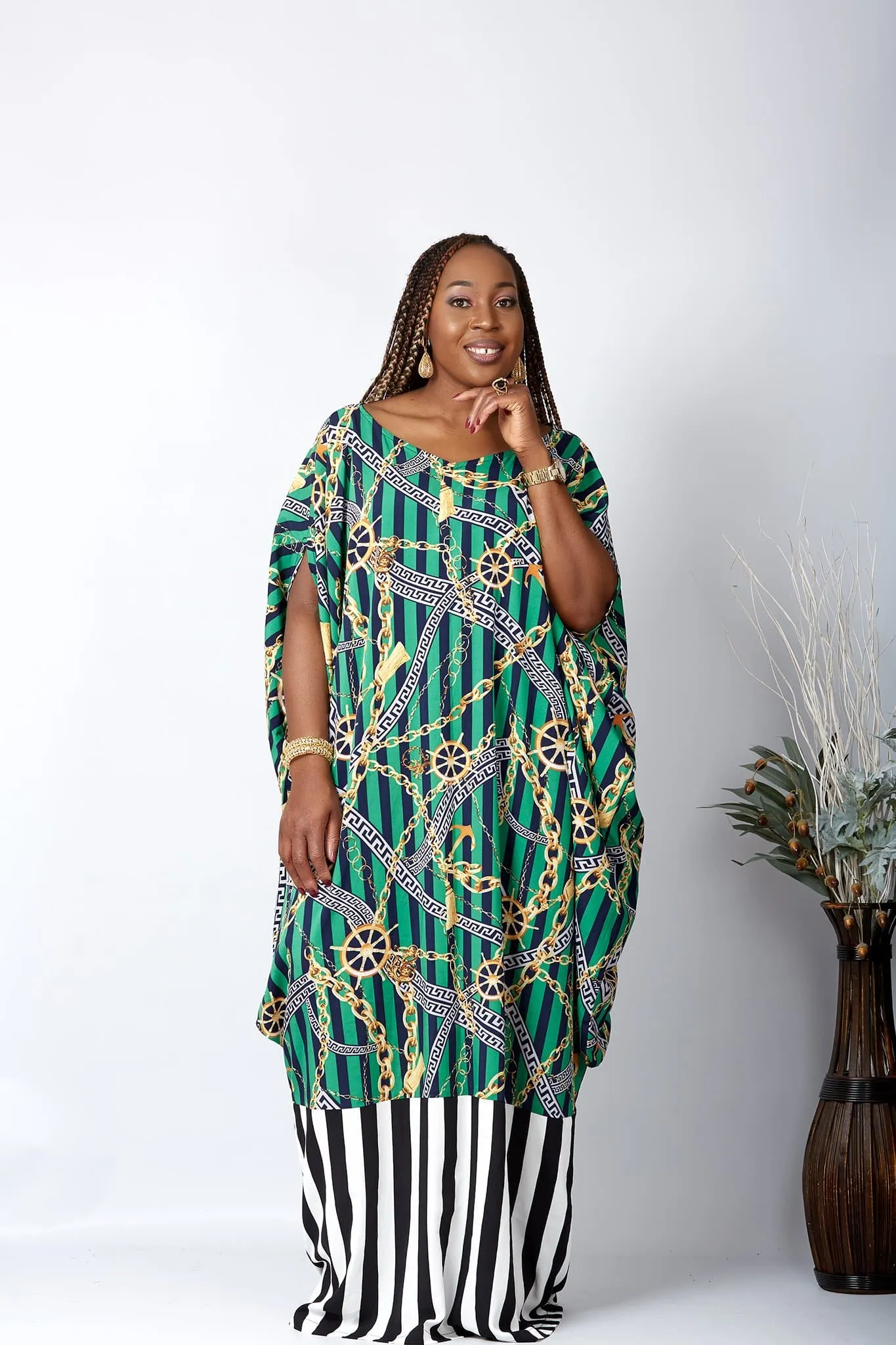 New in African Inspired Kaftan Boubou Bubu Maxi Dress - Lala