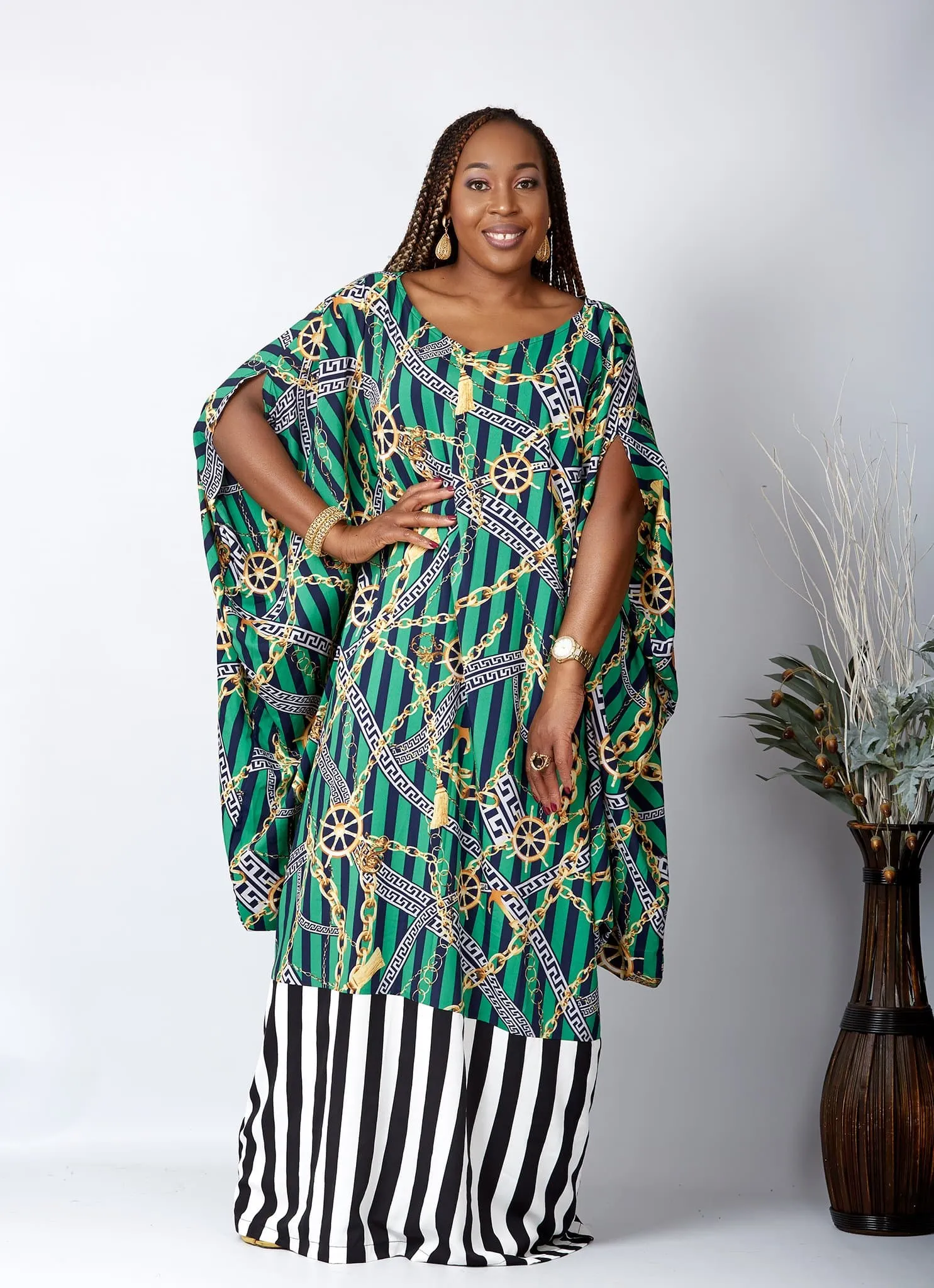 New in African Inspired Kaftan Boubou Bubu Maxi Dress - Lala
