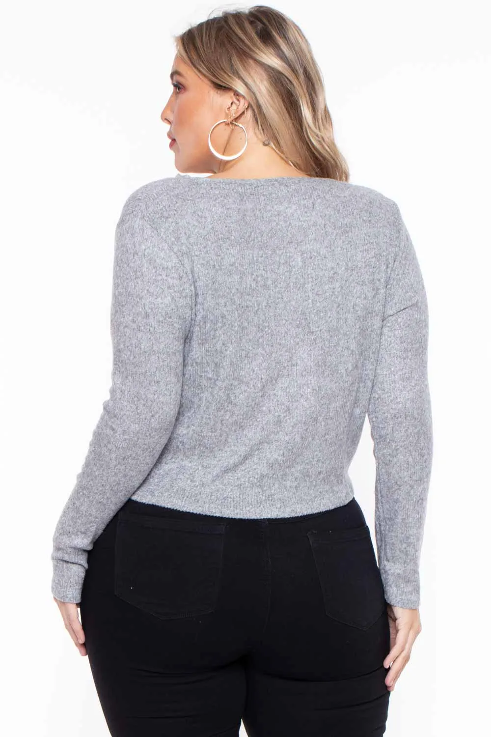 Plus Size Delaney Sweater - Gray