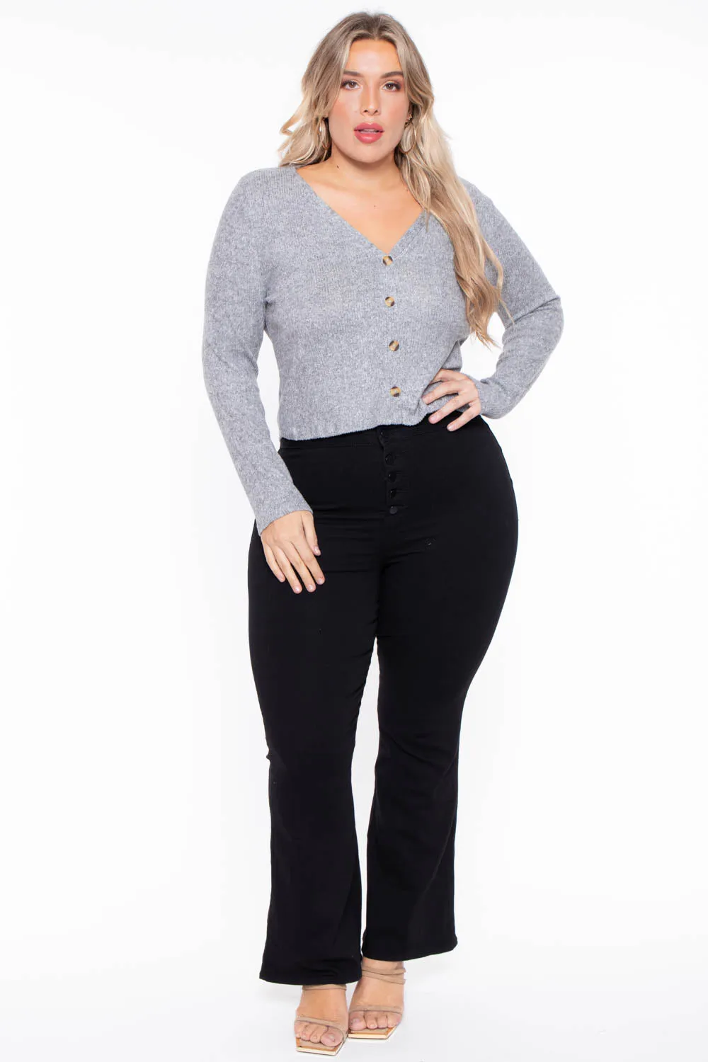 Plus Size Delaney Sweater - Gray