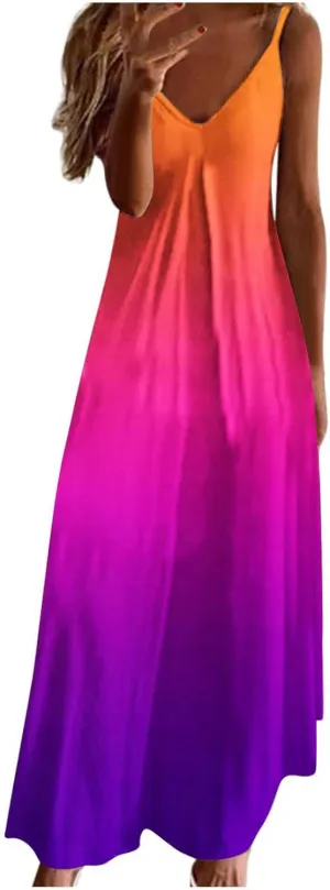 Sundresses for Women Casual Beach Sleeveless Floral Marble Print Dresses Spaghetti Strap Ruched Sexy Summer Dress