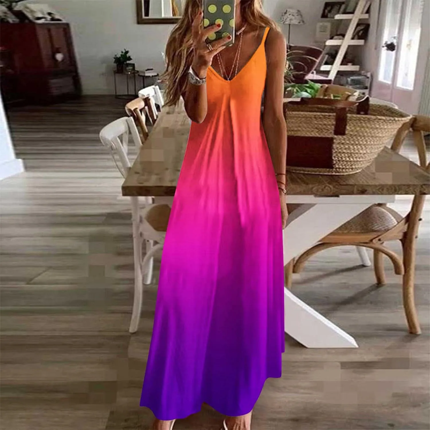 Sundresses for Women Casual Beach Sleeveless Floral Marble Print Dresses Spaghetti Strap Ruched Sexy Summer Dress