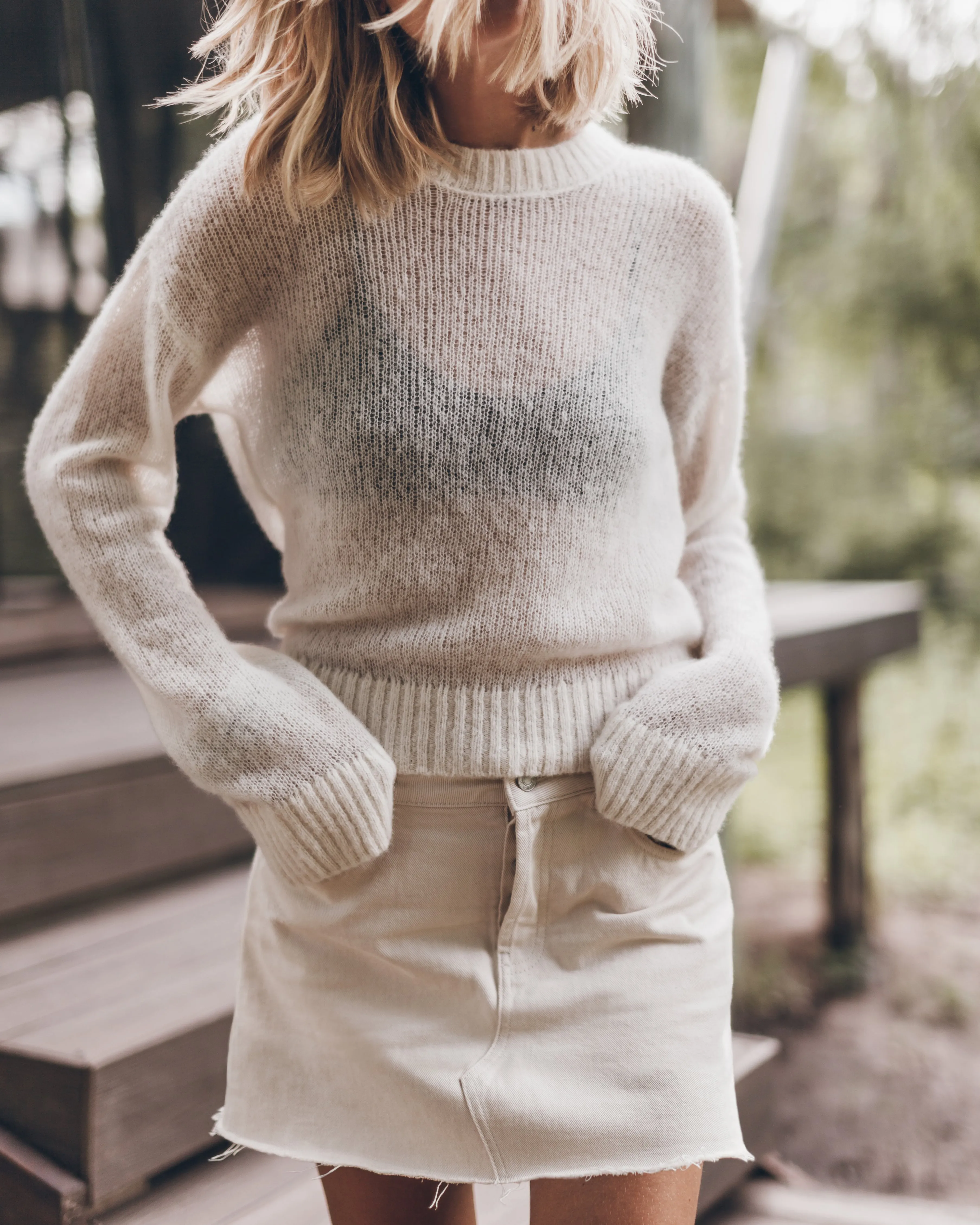 The Ecru Fine Knitted Sweater