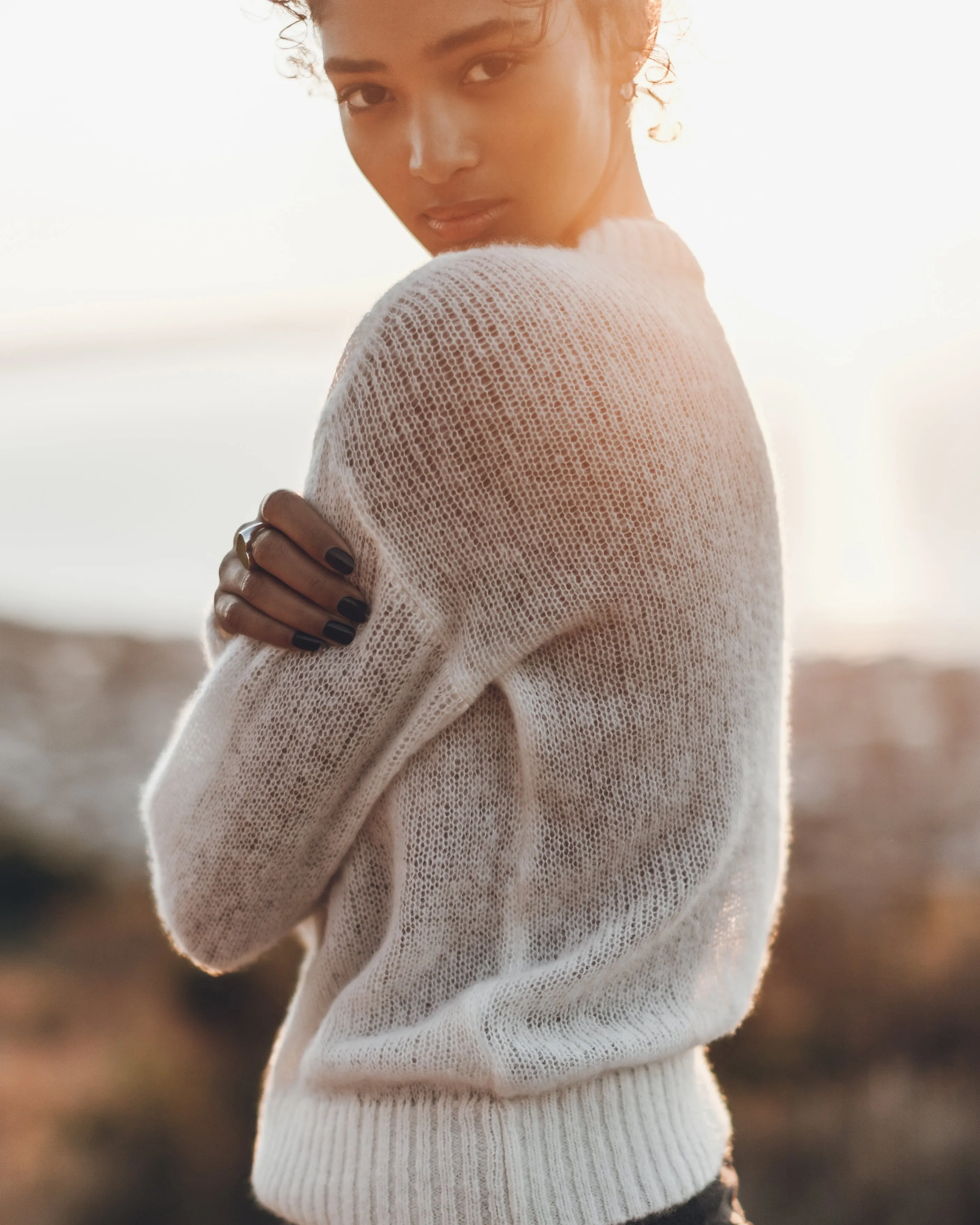 The Ecru Fine Knitted Sweater
