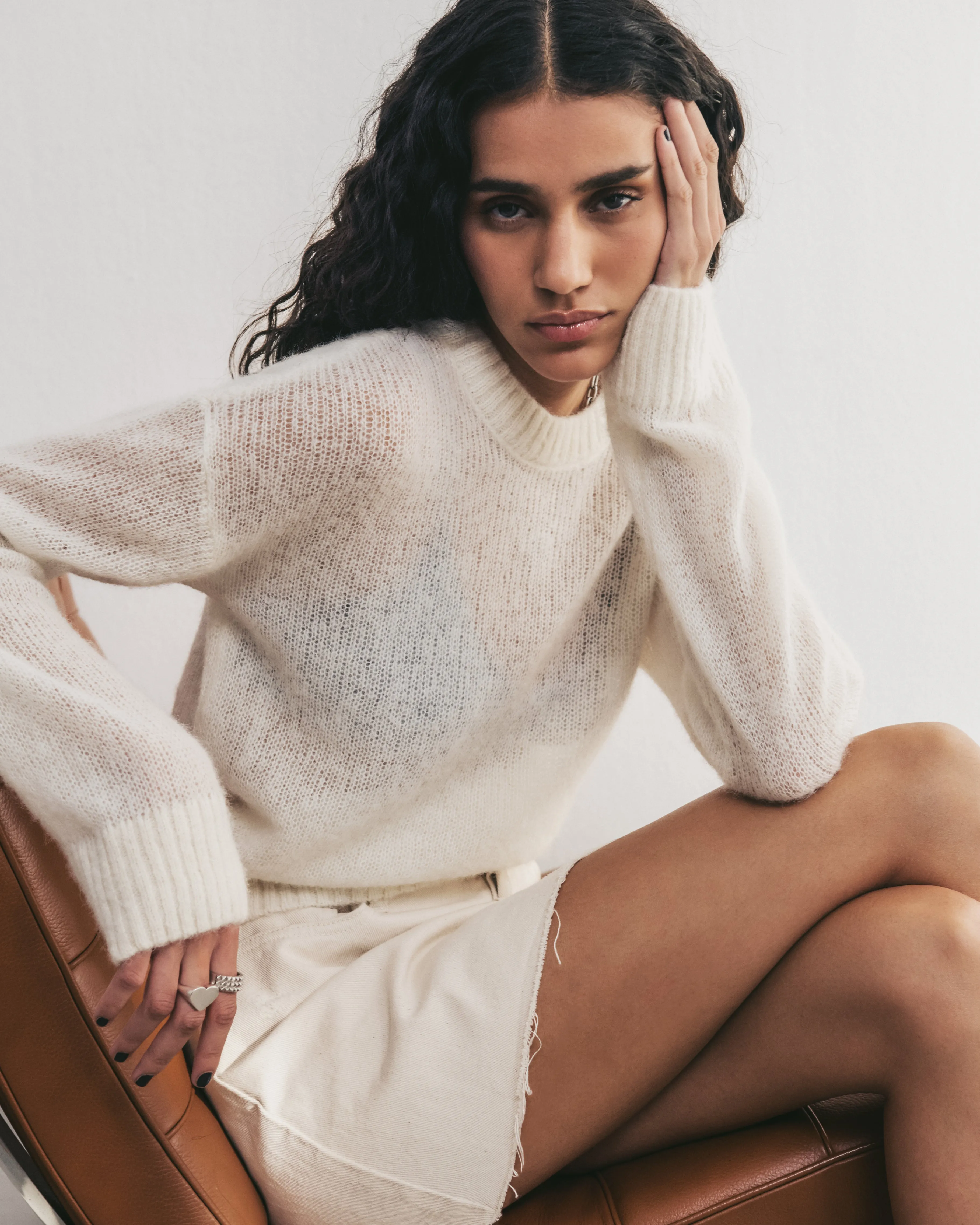 The Ecru Fine Knitted Sweater