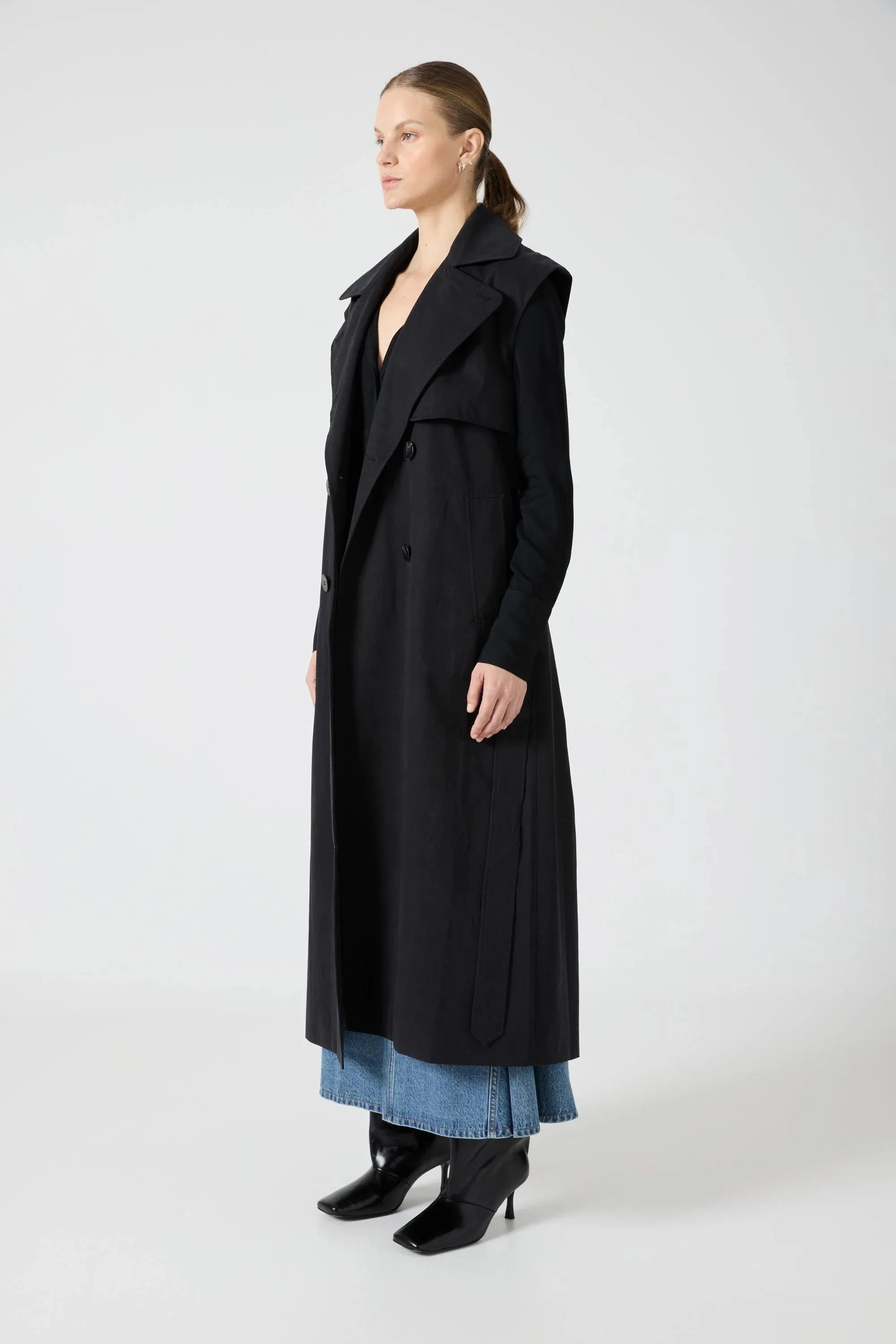 Transit Trench Vest Black