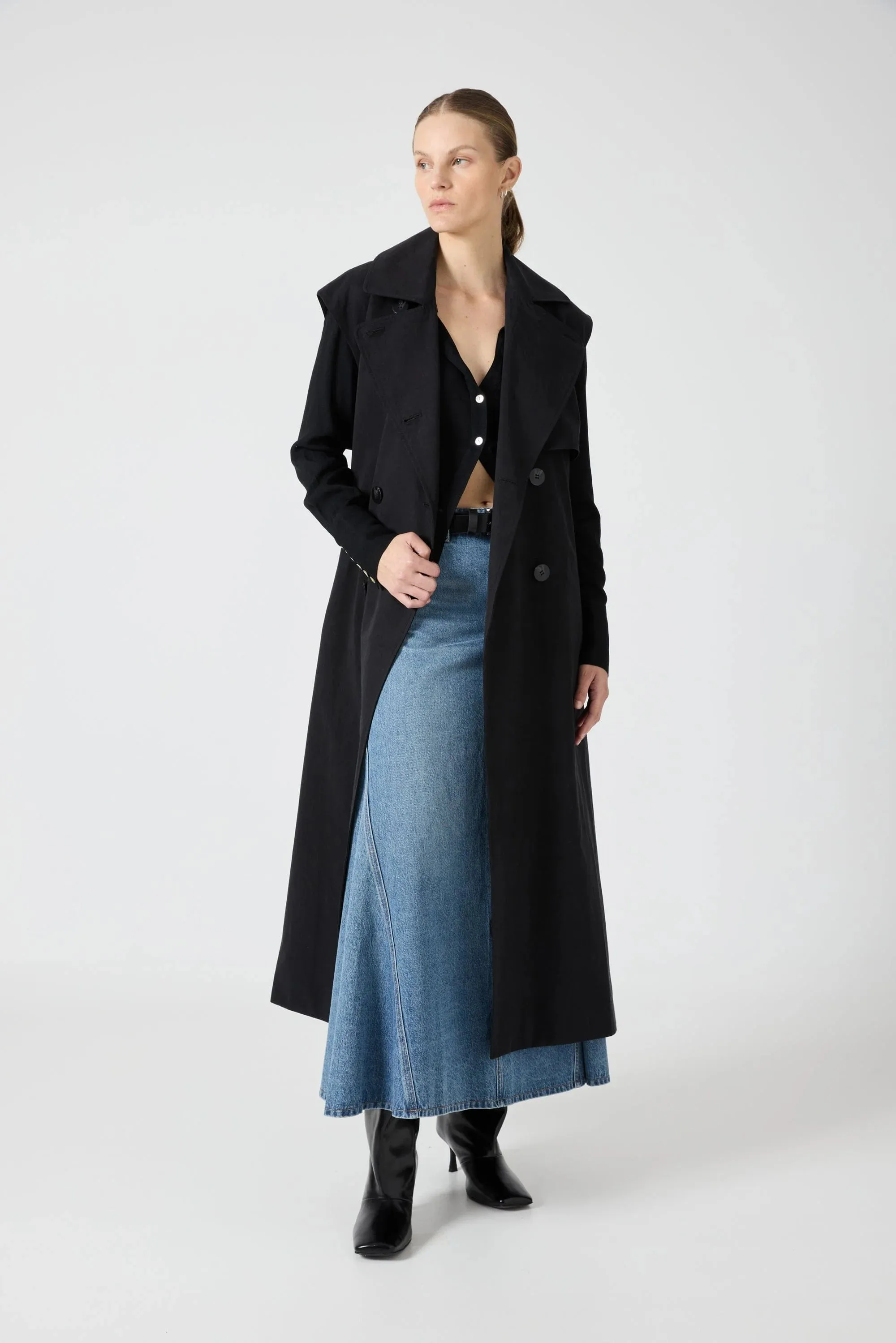 Transit Trench Vest Black