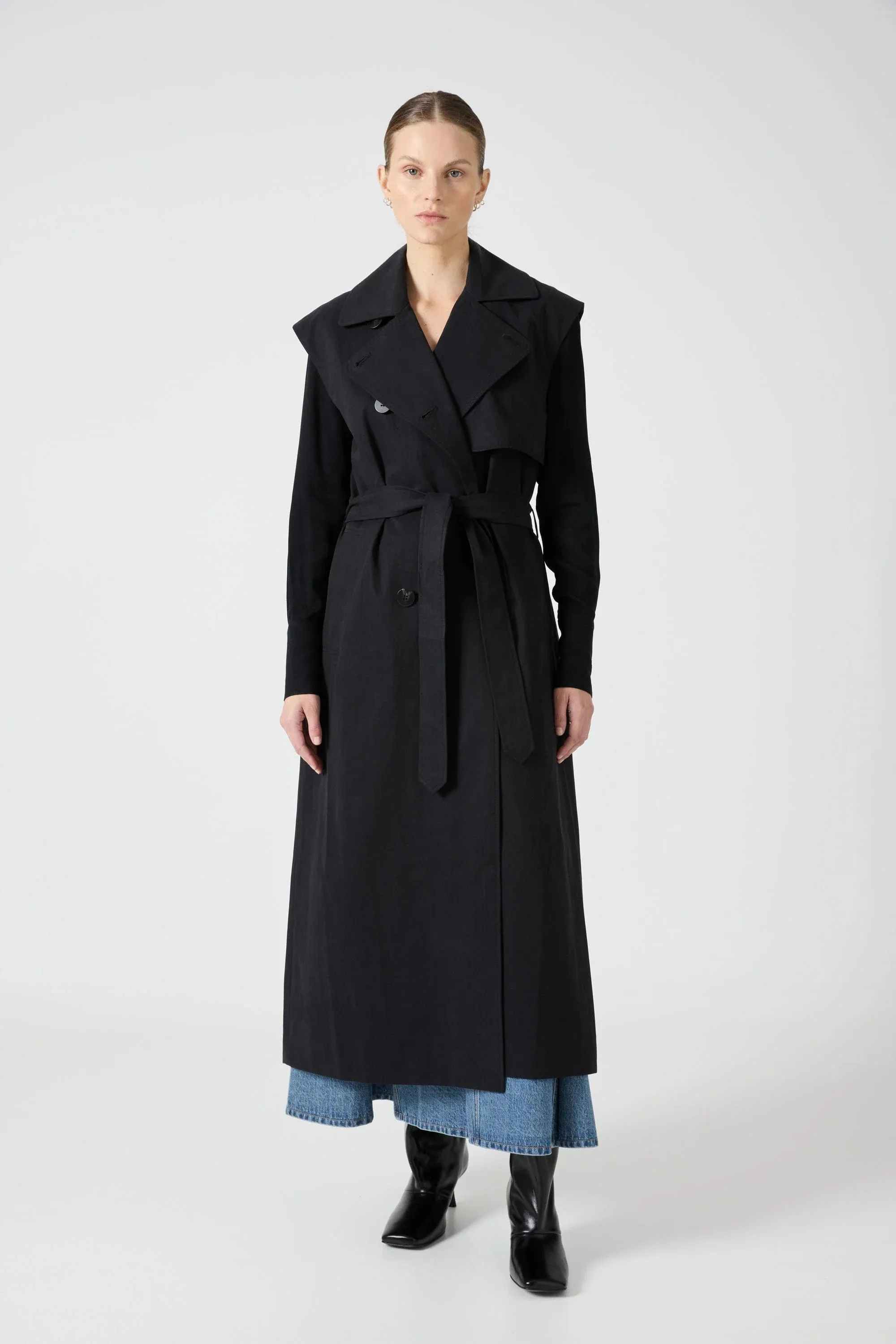 Transit Trench Vest Black