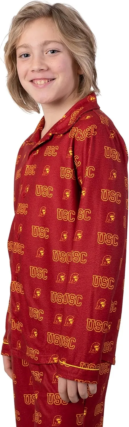 Ultra Game NCAA Boys 2 Piece T-Shirt & Lounge Pants Pajama Set