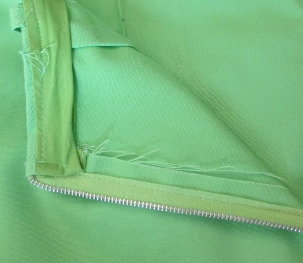 Vintage 60's Lime Green MOD A Line Mini Skirt M