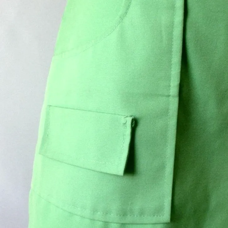 Vintage 60's Lime Green MOD A Line Mini Skirt M