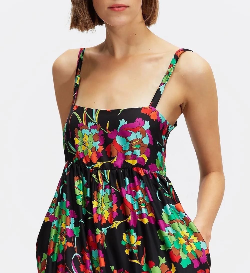 Women Boho Maxi Cami Dress Graphic Spaghetti Strap Long Dress Floral Backless Flowy Sundress Summer Beach Dress