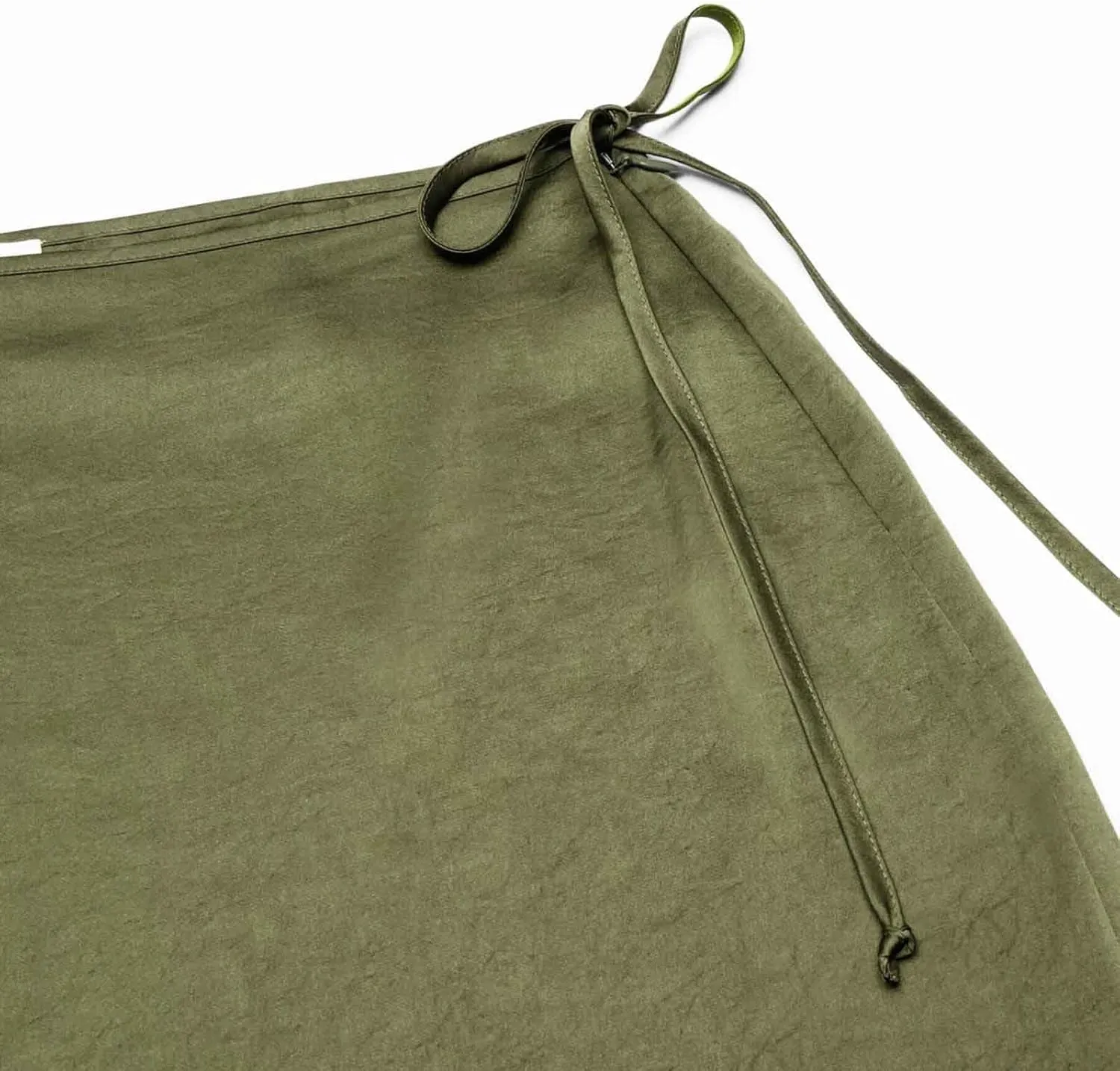 Women Drawstring High Waisted Maxi Skirt Solid Color Comfy Casual Skirt Side Split Hem Vacation Lounge Long Skirt