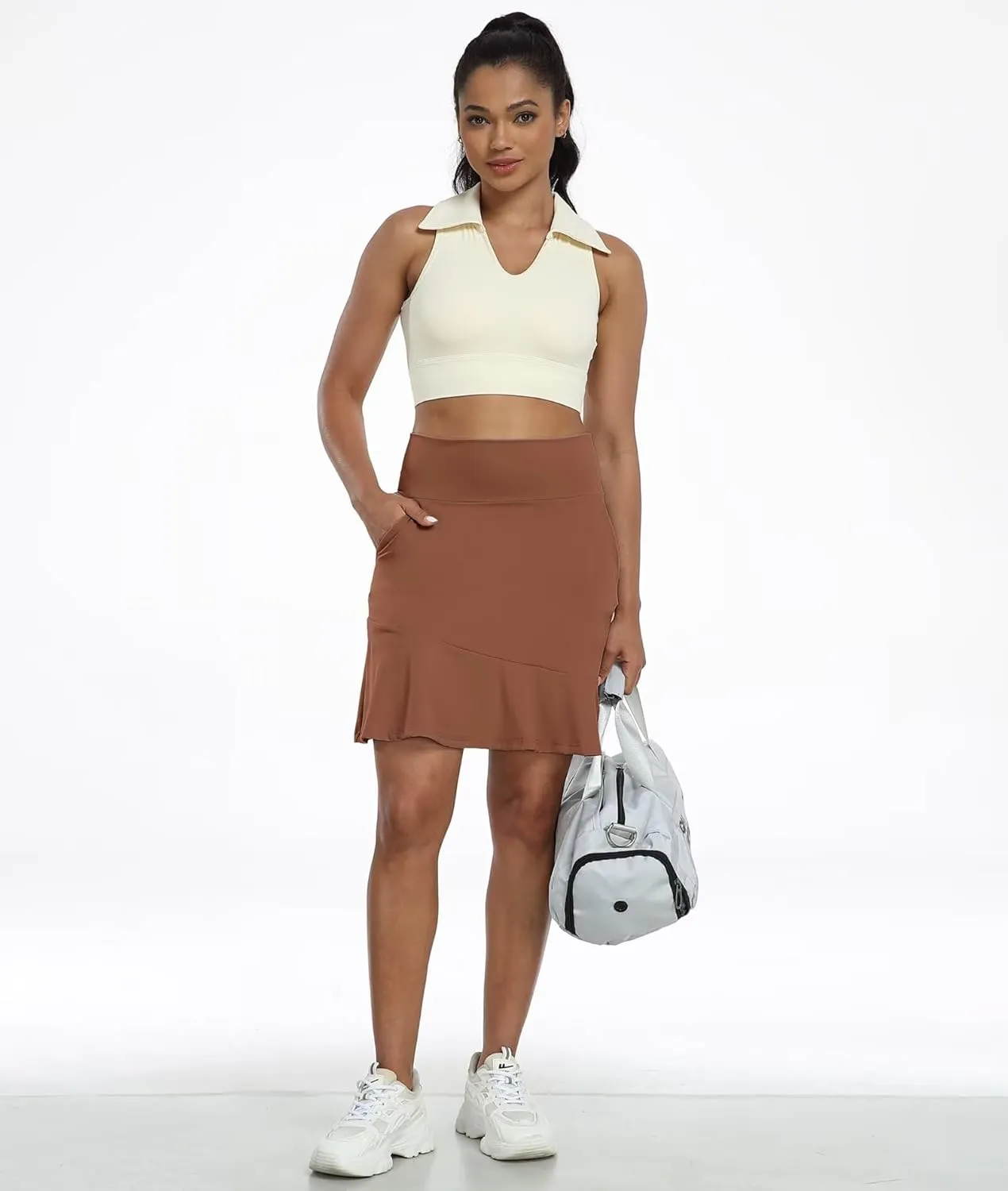 Womens Golf Skirts High Waisted Tennis Skirt with Pockets Shorts