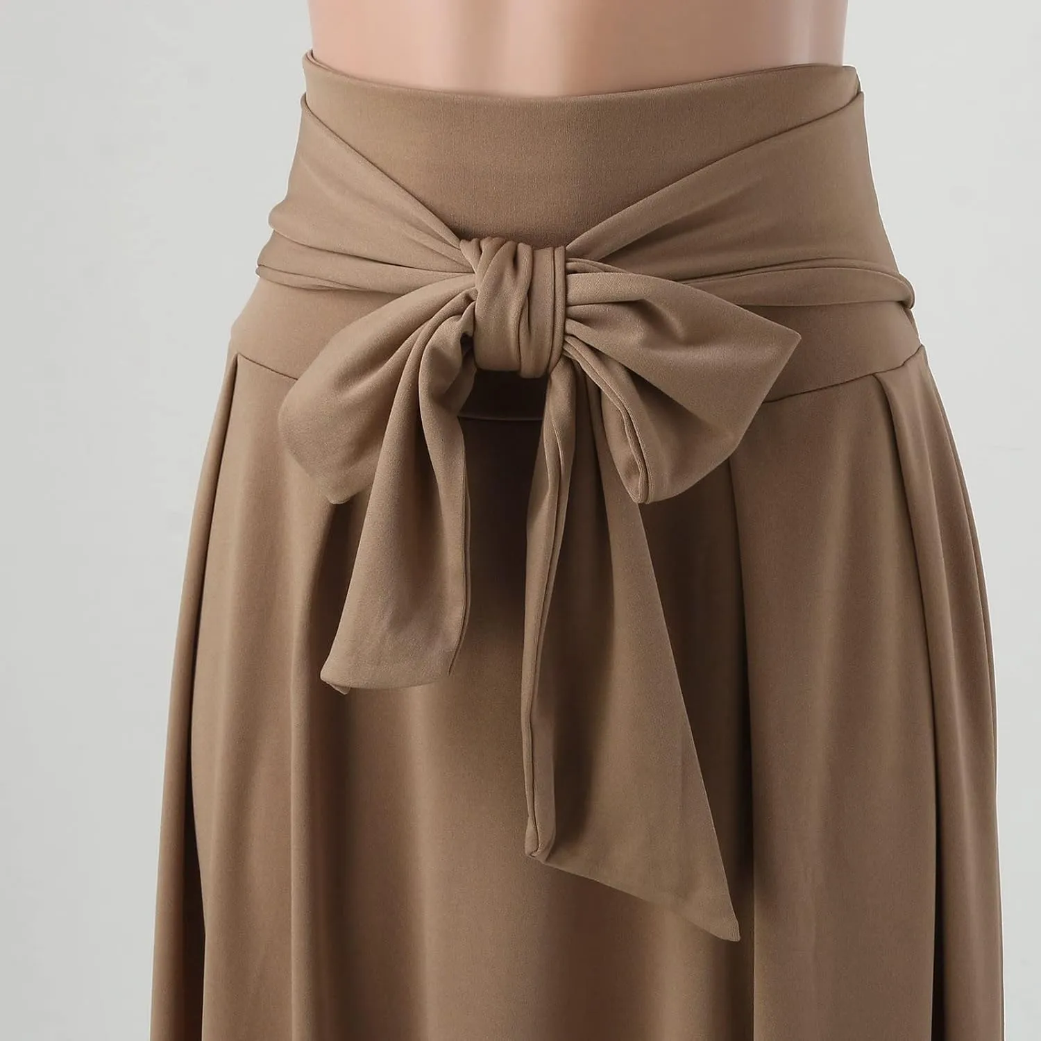 Womens Skirts Women Elastic High Waist Boho Maxi Skirt Casual Drawstring A Line Long Skirt Women's Midi Skirt