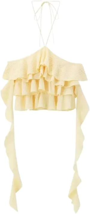 Women's Summer Layered Asymmetrical Neck Collar Camisole Short Top Vest