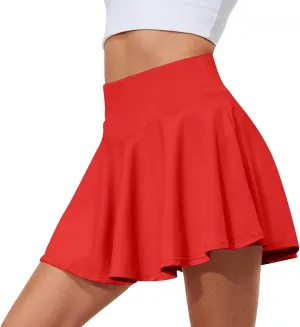 Women's Tennis Skirt with Pockets Summer Athletic Skorts High Waisted Y2K Golf Skirt with Shorts Underneath