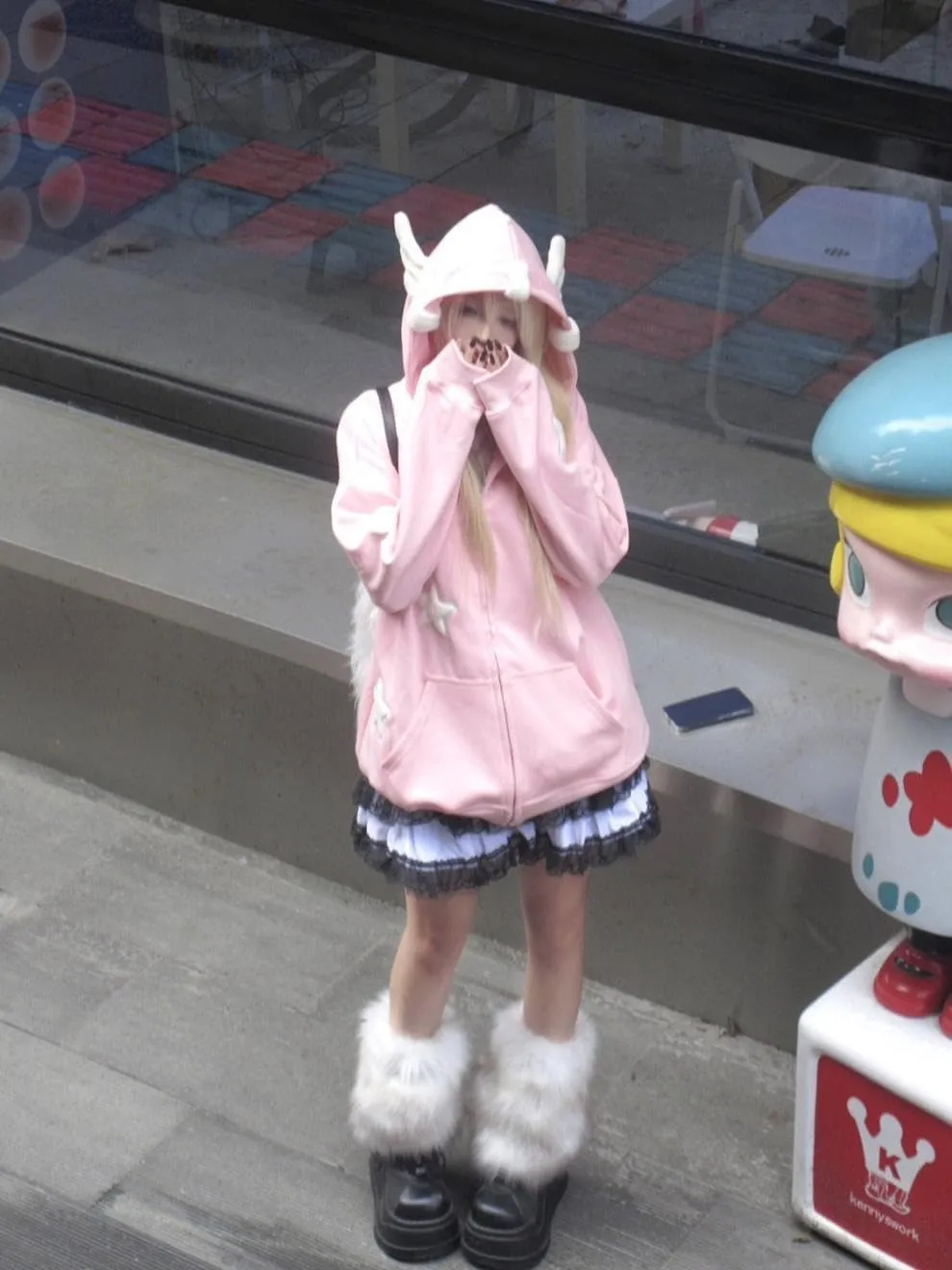 YEMOCILE Women Cute Shark Hoodie Long Sleeve Blue Kawaii Animal Shark Shape Hooded Pullover Sweatshirts